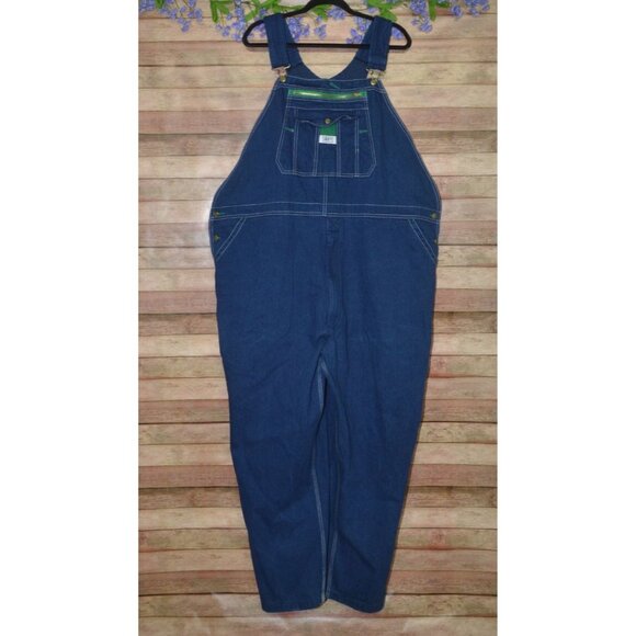 Classic Liberty Denim Bib Overalls Mens Size 52X30 Denim Blue Relax Workwear - Picture 1 of 10